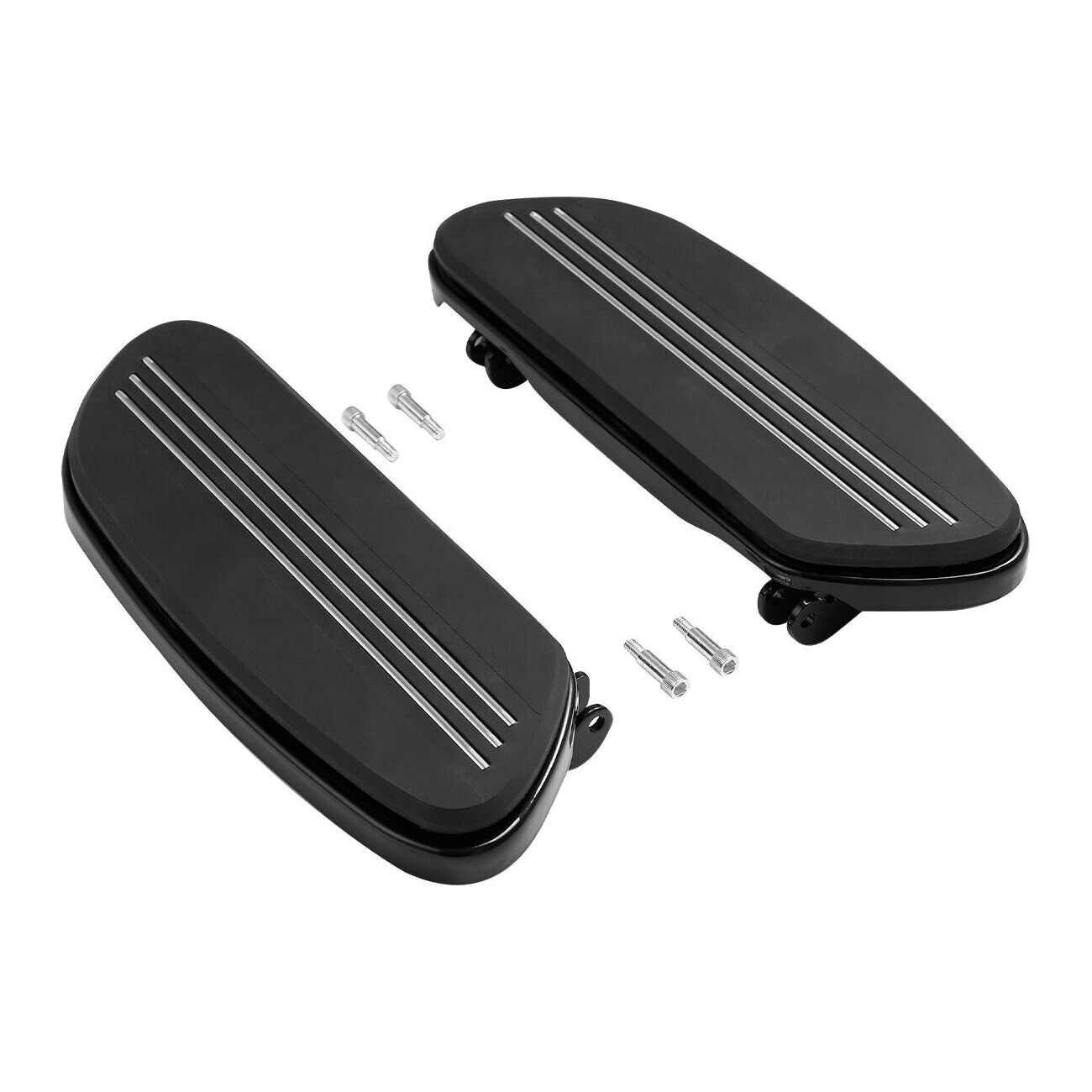 For 05-07 Harley-Davidson Softail Springer Black Driver Footboard Floorboard