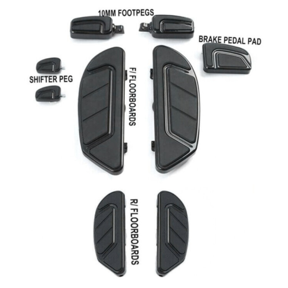 For 1986-2021 Harley-Davidson Airflow Black Footboard Brake Pedal Shifter Peg