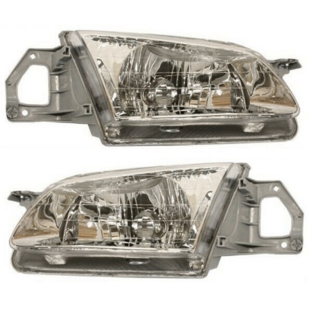 Headlight Set For 1999-2000 Mazda Protege Sedan Left And Right With Bulb 2Pc