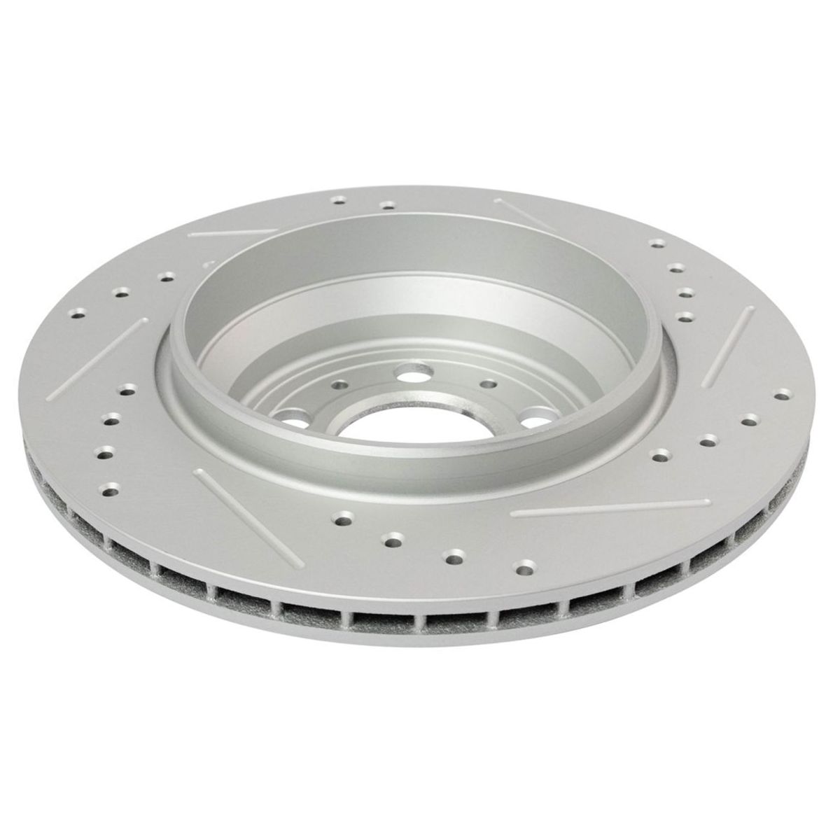 Rear For 03-14 XC90 Drilled Slotted Coated Brake Rotor & Posi Ceramic Pad Kit