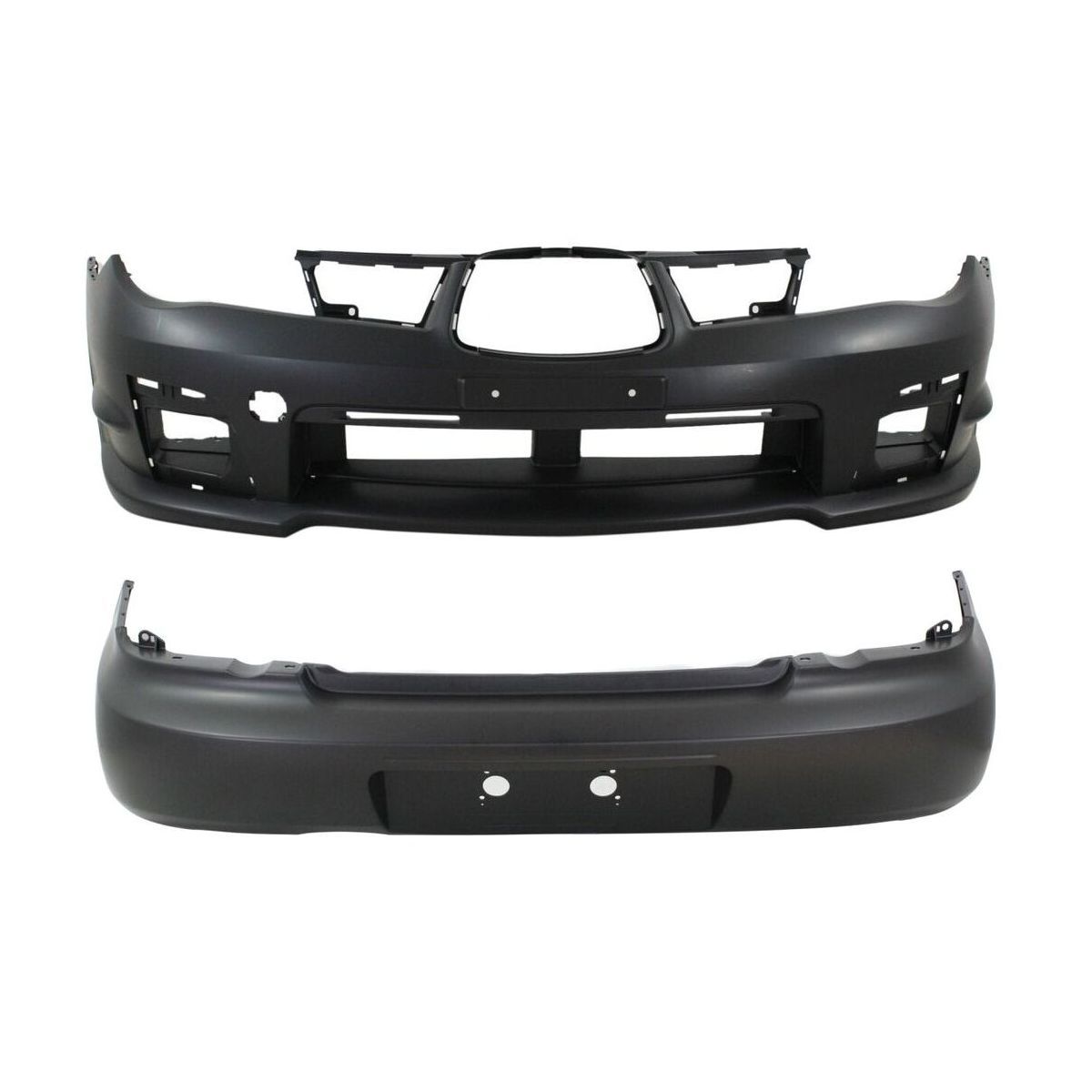 Set Of 2 Bumper Cover Fascias Front & Rear Sedan For Subaru Impreza 06-07 Pair