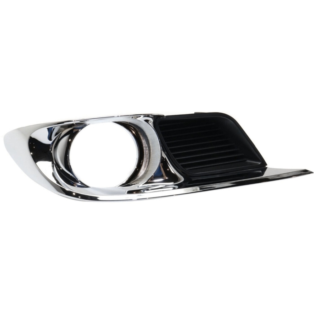 Fog Light Trim Set For Toyota 11-12 Avalon Left & Right Black And Chrome 2Pc
