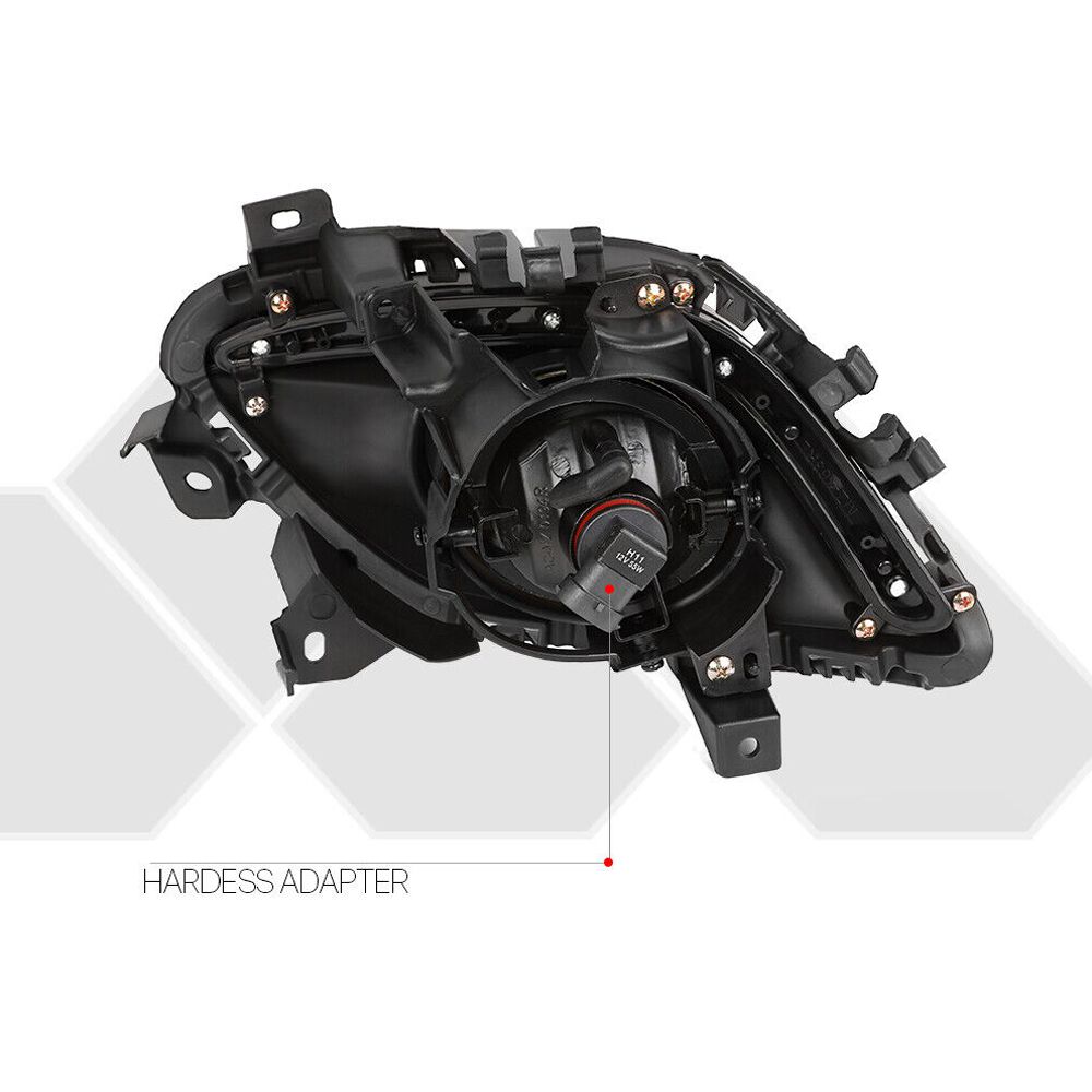Fits 2014-2016 Mazda 6 [Smoke] Fog Light Lamp W/Switch+Harness+Chrome Trim Bezel