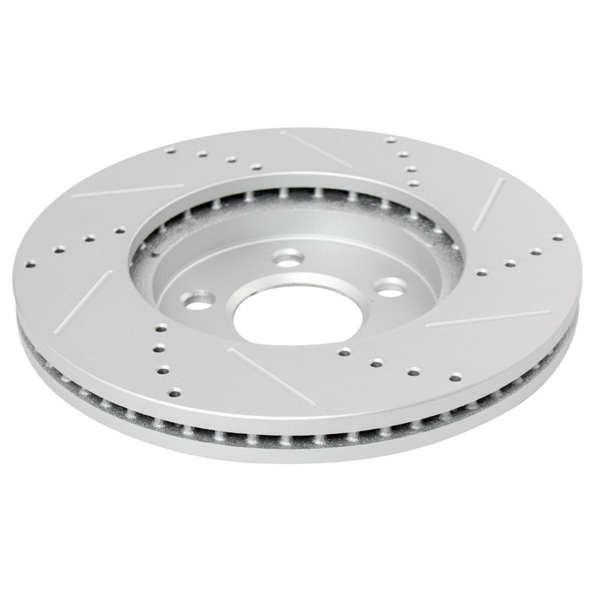 Front & Rear Ceramic Brake Pad & Performance Drilled Slotted Rotor Kit