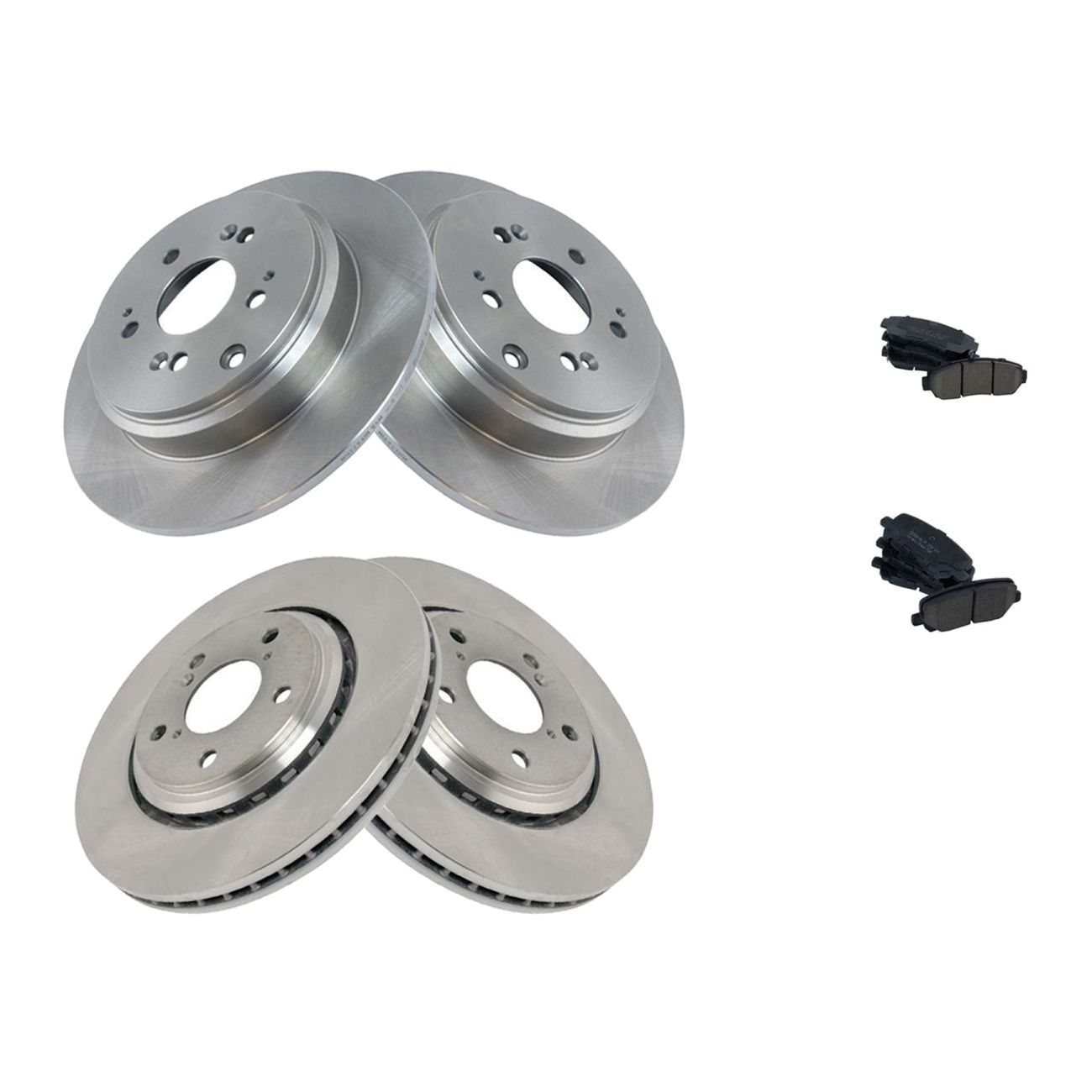 Front & Rear Ceramic Pad Rotor Drums & Brake Shoe Kit W/Fluids For Odyssey