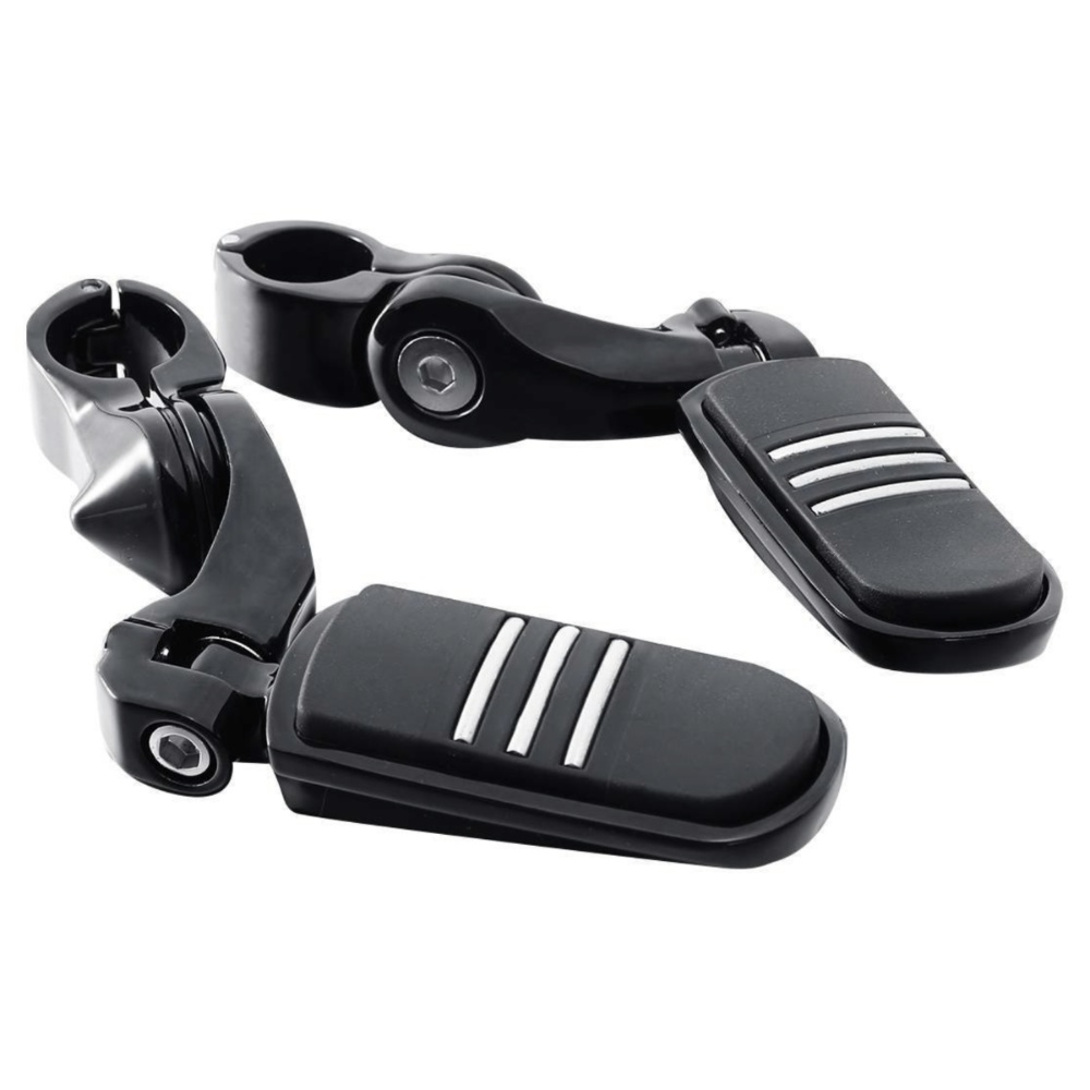 1-1/4"Black Short Angled Pegr Highway Engine Guard Foot Peg For Harley-Davidson