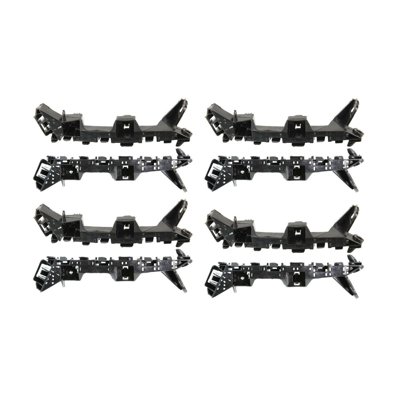 8 PCS - For Honda 15-17 Fit Bumper Face Bar Brackets Set Front Left-and-Right