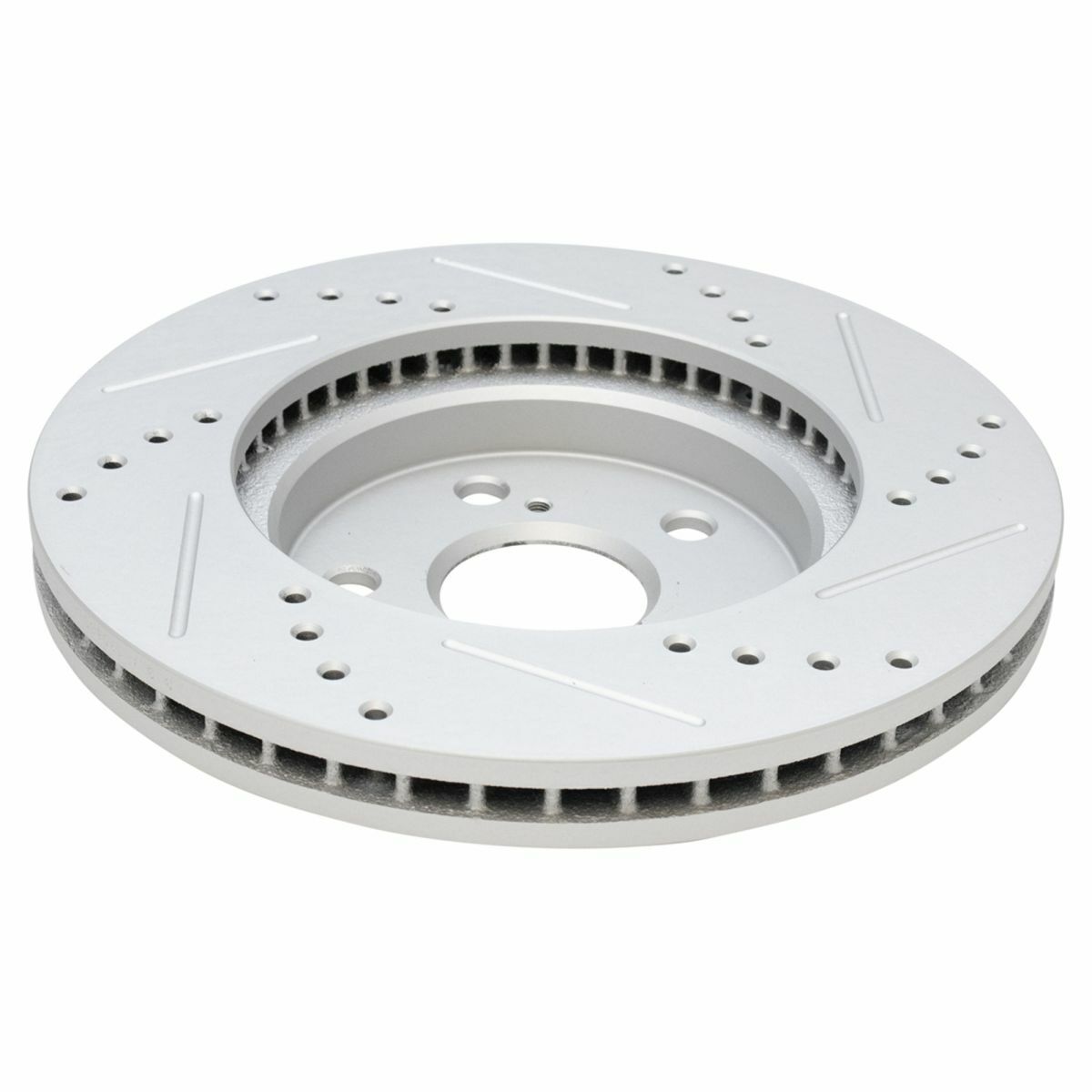 Performance Brake Rotor Drilled & Slotted Front Coated Pair For Lexus Toyota