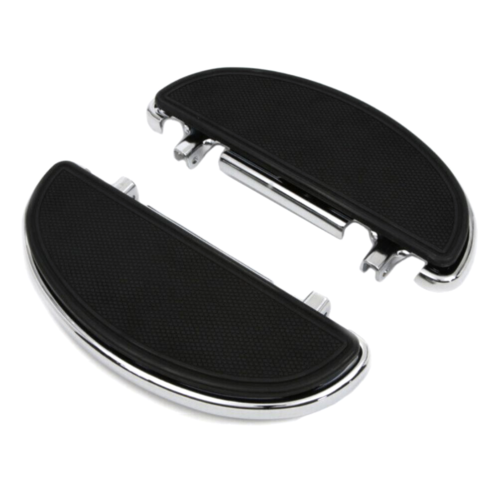 Chrome Driver Half Moon Footboard Set For Harley-Davidson