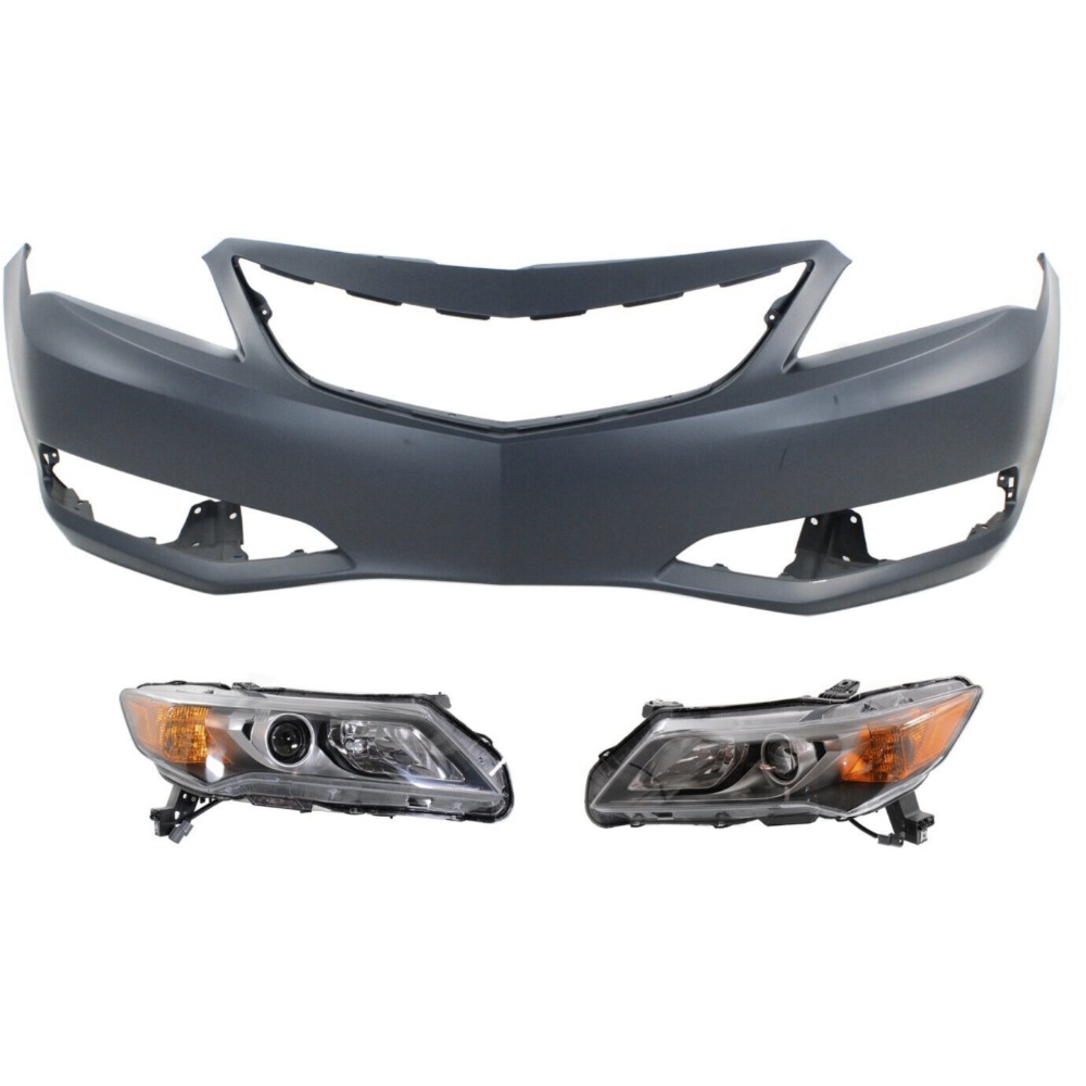 Headlight Kit For 2013-2015 Acura ILX Sedan Driver And Passenger Side Clear Lens