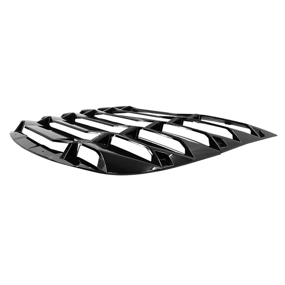 For 20-23 Tesla Model Y Rear Window Louver Windshield Cover Vent Gloss Black 2PC
