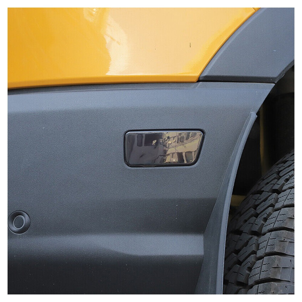 4x Smoked Black Front Rear Side Wheel Eyebrow Light Cover Bronco Sport