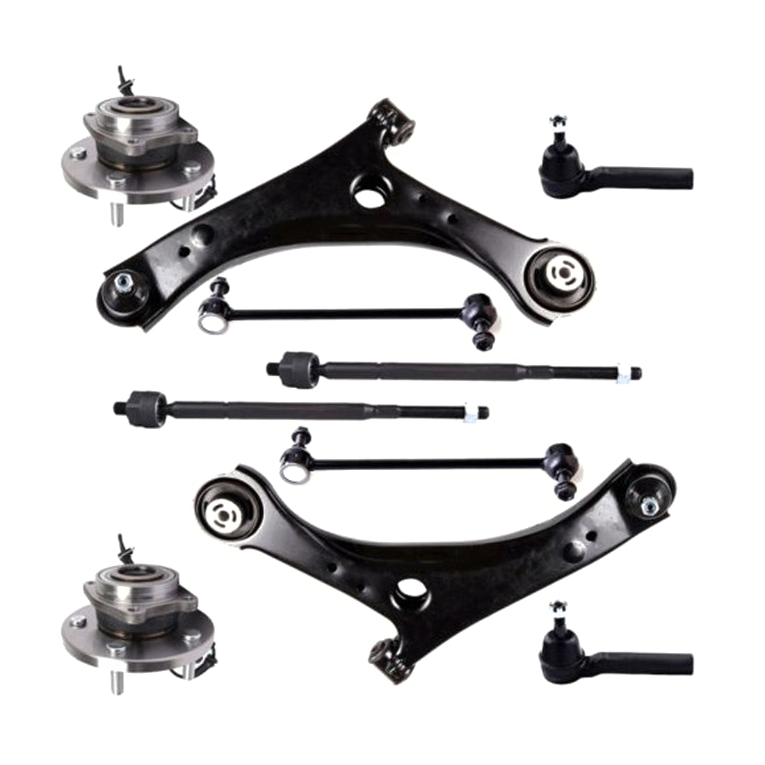 10X Front Tie Rod End Sway Bar Control Arm For 2008-2016 Chrysler Town & Country
