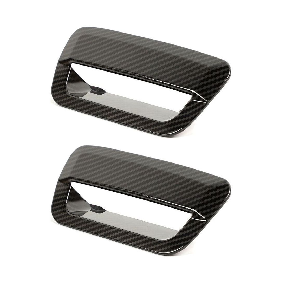 2 Sets Of - Tailgate Handle Cover Trim /Durango + Carbon Fiber