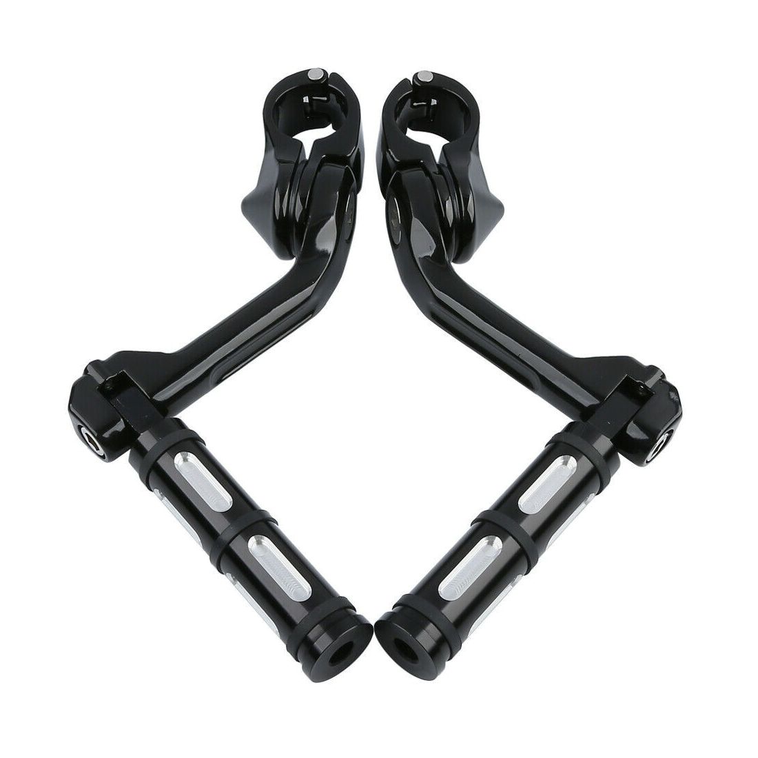 1-1/4'' Footpegs Highway Bar Pegs Long Angled Mount Fit For Harley Road Glide