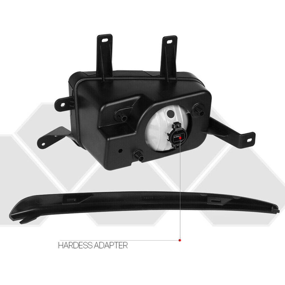 For 15-20 Tahoe A86536-MS352LTZLF Smoke]Black Trim Fog Light W/Switch+Harness