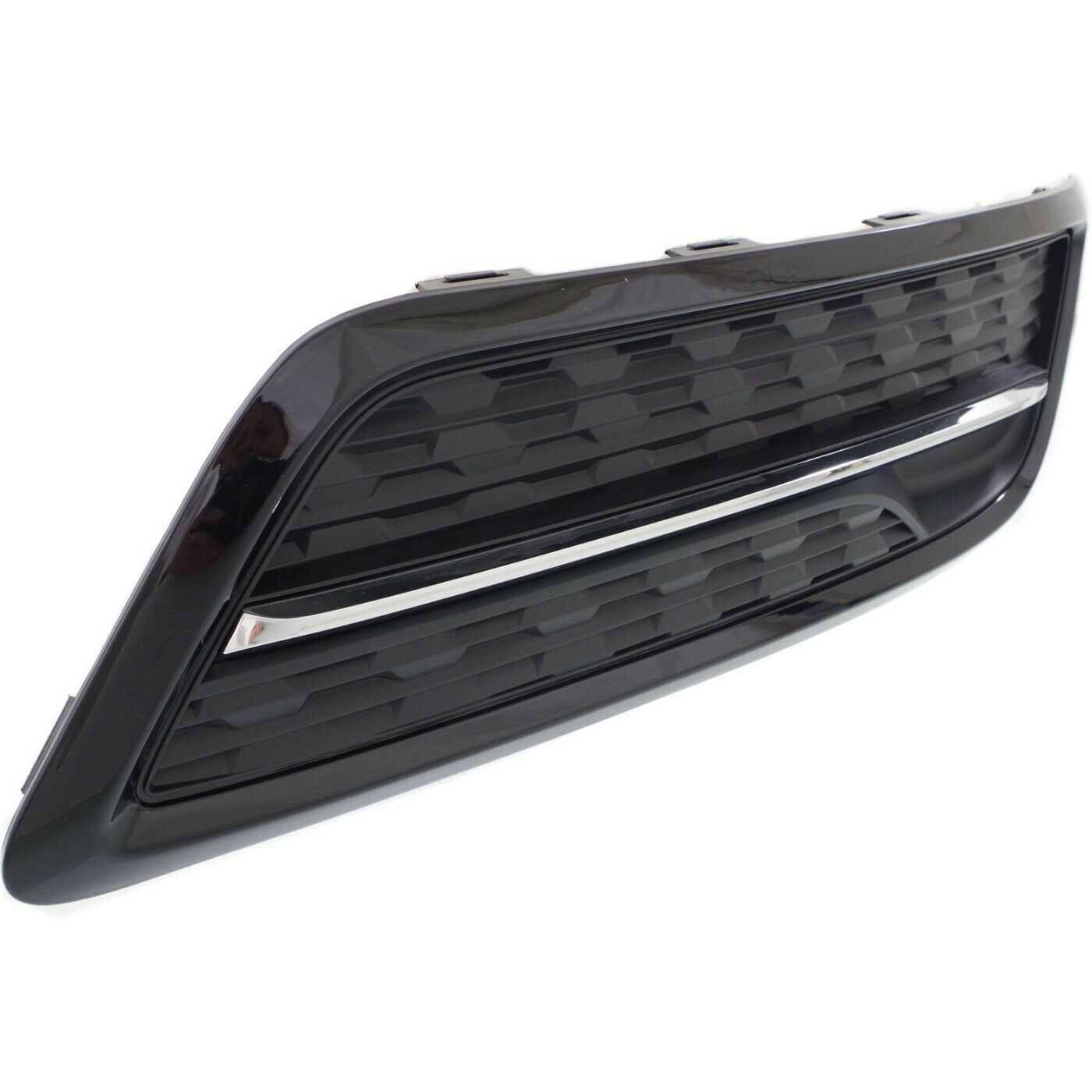 Fog Light Cover For 2014-2016 Acura MDX SH AWD Right Black W/ Chrome Trim
