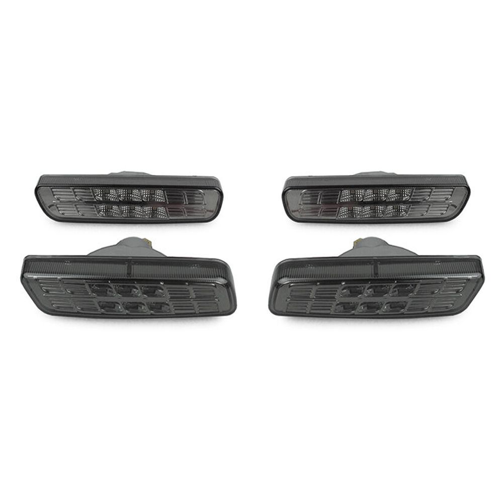 For 2001-2005 IS300 Crystal Smoke Front Amber+Rear Red Led Bumper Side Markers