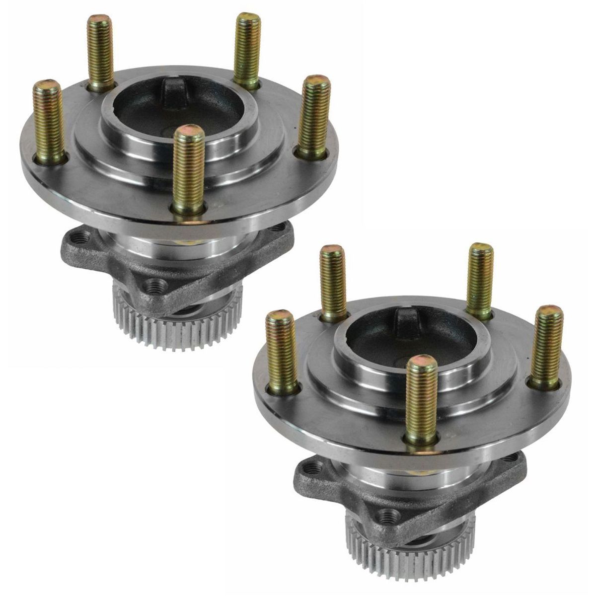 Rear Wheel Hubs & Bearings Set Of 2 For Chrysler Mitsubishi 2WD W/ ABS