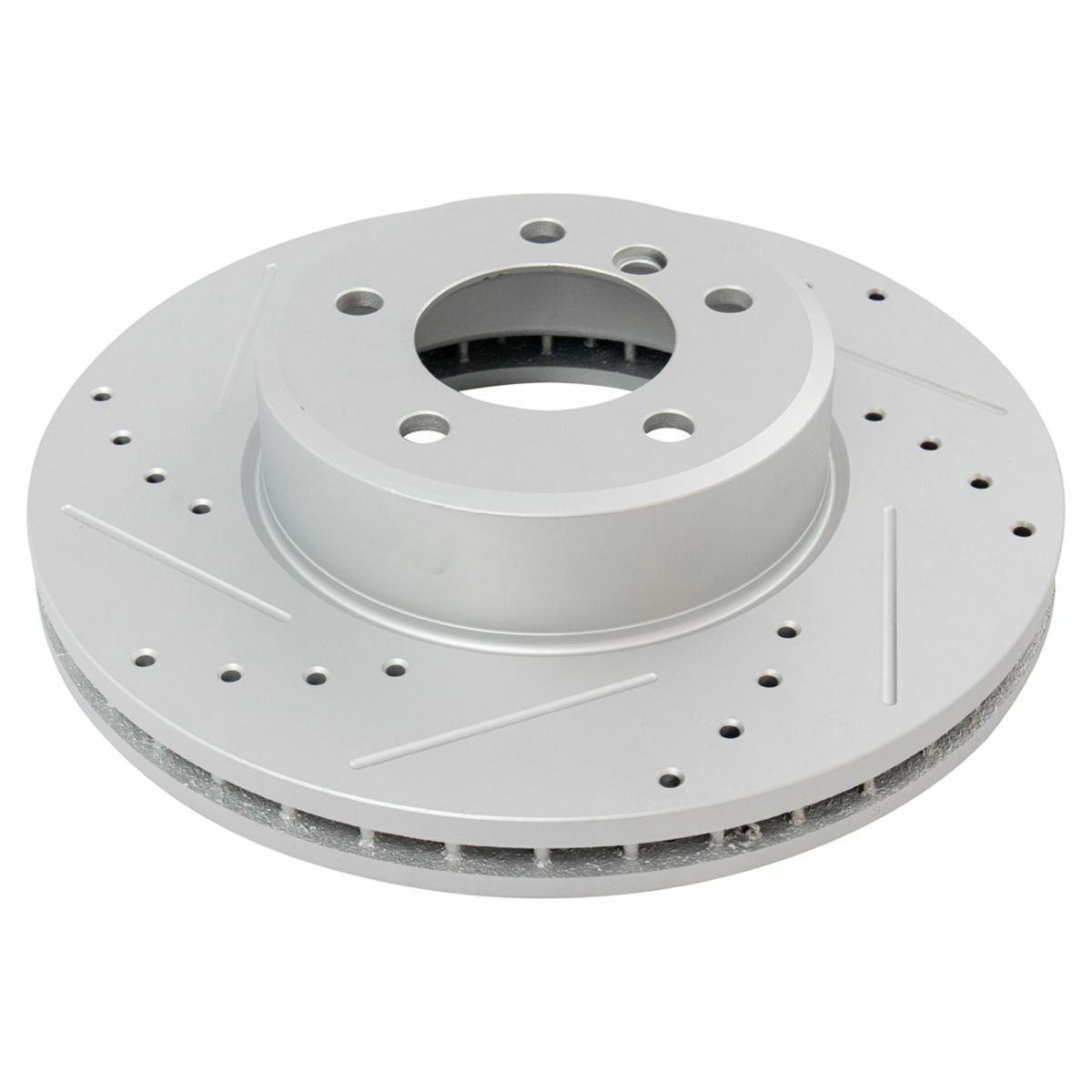 Performance Brake Rotor Drilled Slotted Front G-Coated Pair For BMW
