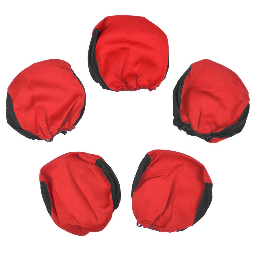 Car Seat Covers For 09-12 Elantra Hatchback 2 Tone Red & Black W/Split Bench