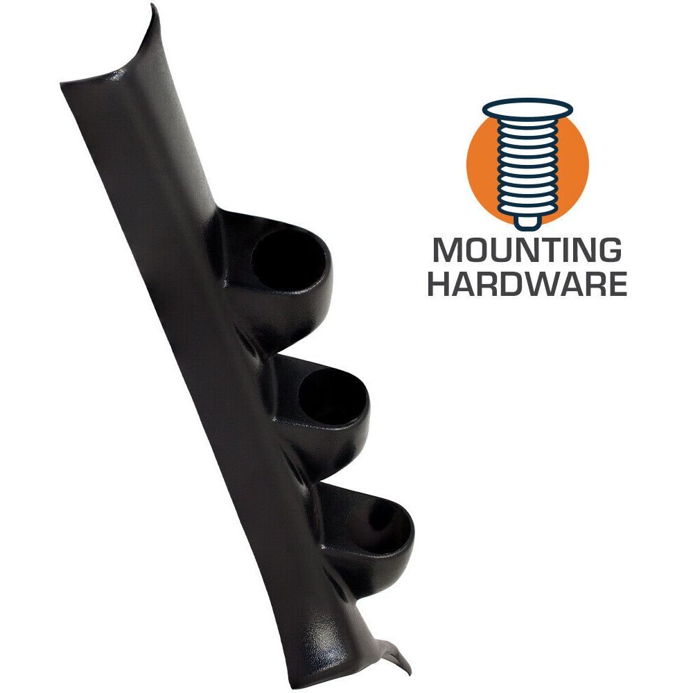 Black Triple Gauge 52mm Pillar For Scion 05-10 TC Base Coupe 07-08 TC Spec Coupe