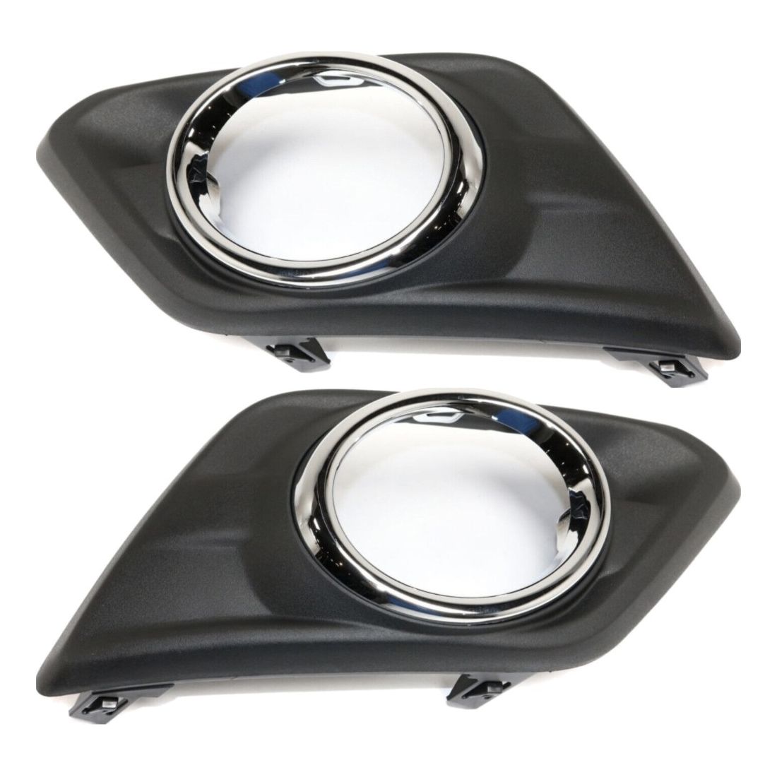 Fog Light Trim Set For 2014-2016 Rogue Left & Right Textured Black 2Pc