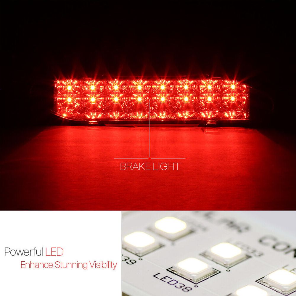 Fits 2000-2004 Nissan Xterra [Chrome/Smoke] LED Third 3rd Brake Light Tail Lamp