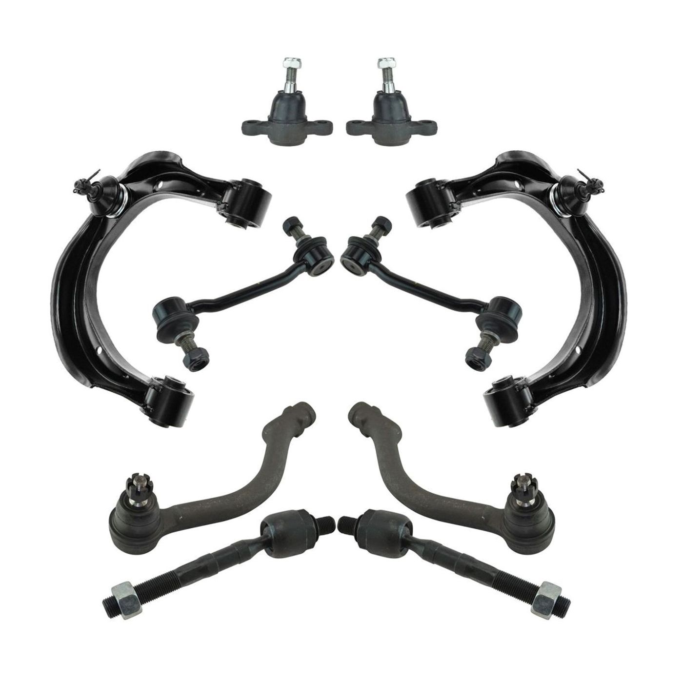 For 08-11 Azera 09-10 Sonata Piece Kit Control Arm Ball Joint Tie Rod Sway Bar