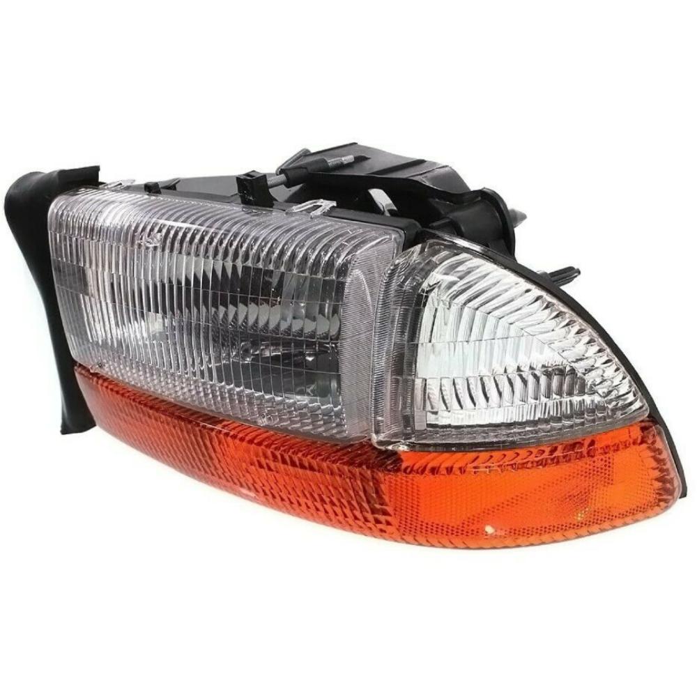 Headlight Set For 1997 Dakota 1998 Durango Driver/Passenger Side W/ Bulb