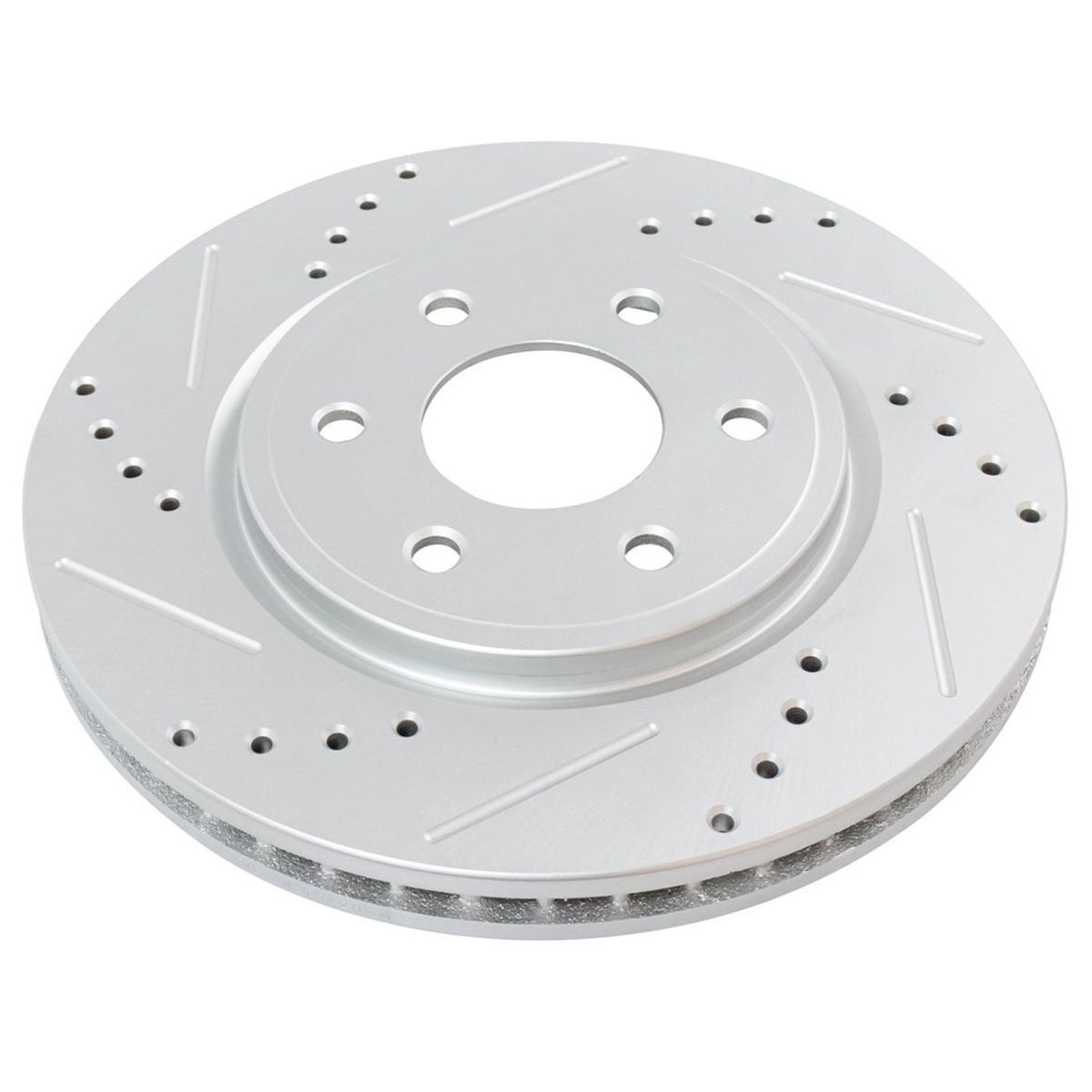 Brake Rotor Drilled & Slotted Front Coated For Nissan