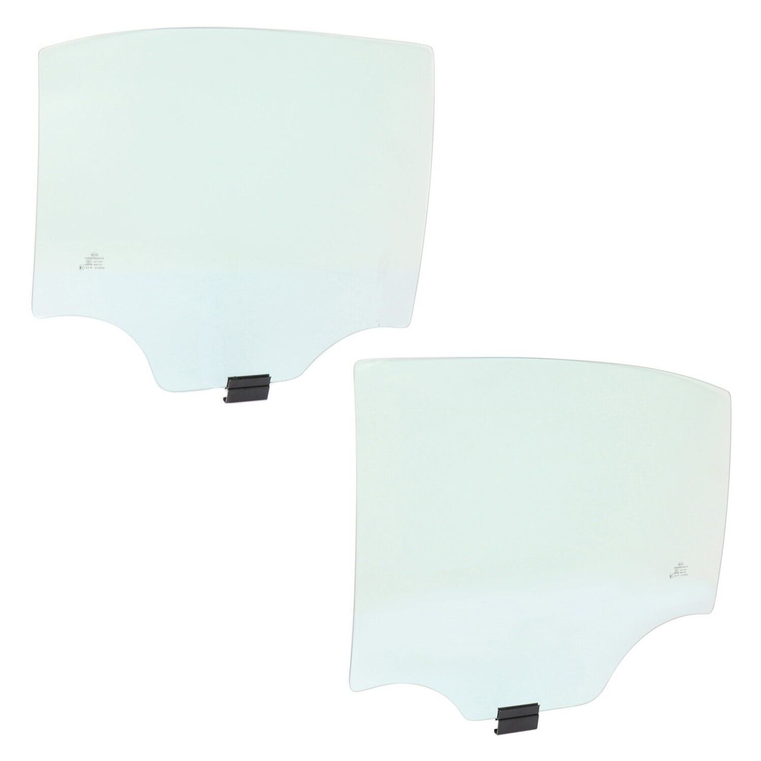 Set Of 2 Door Glasses Rear Driver & Passenger Side For 97-03 Malibu Base Pair