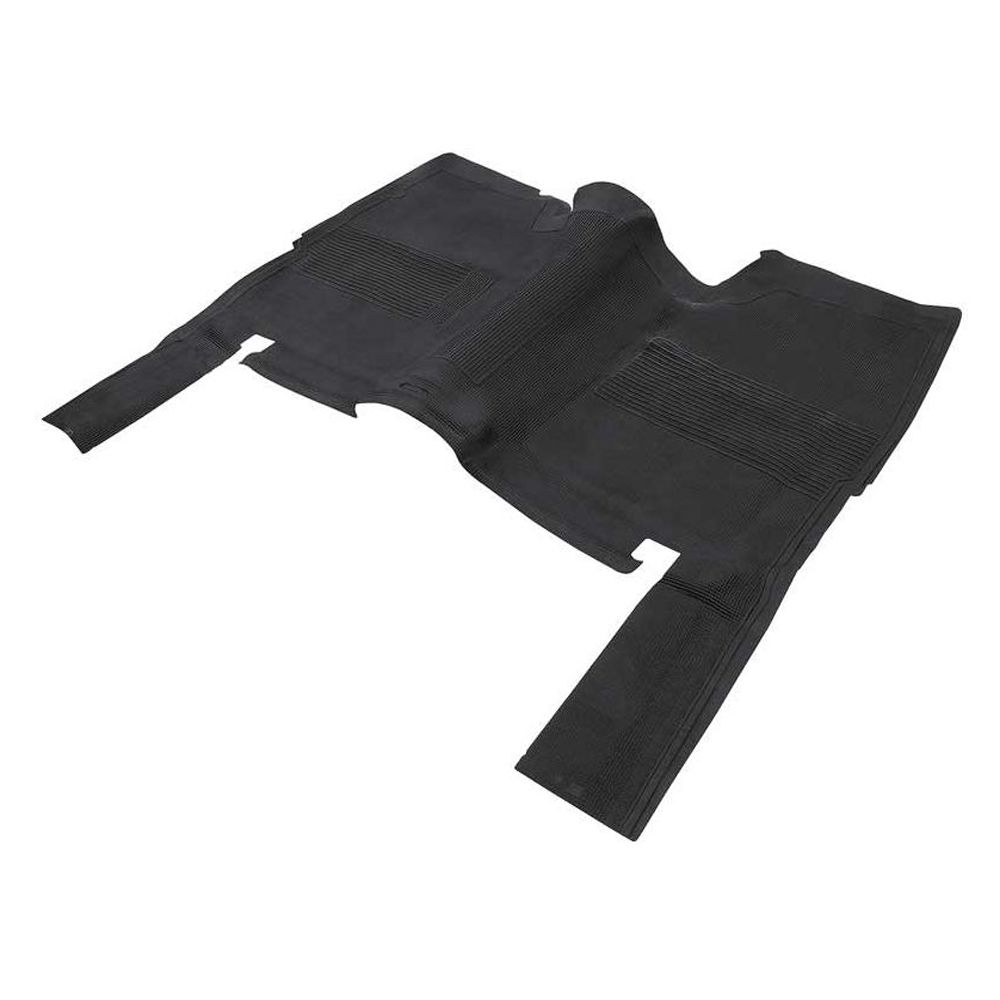Black Rubber Floor Mat With Large Hump For 67-72 Chevrolet C10 Pickup Trucks