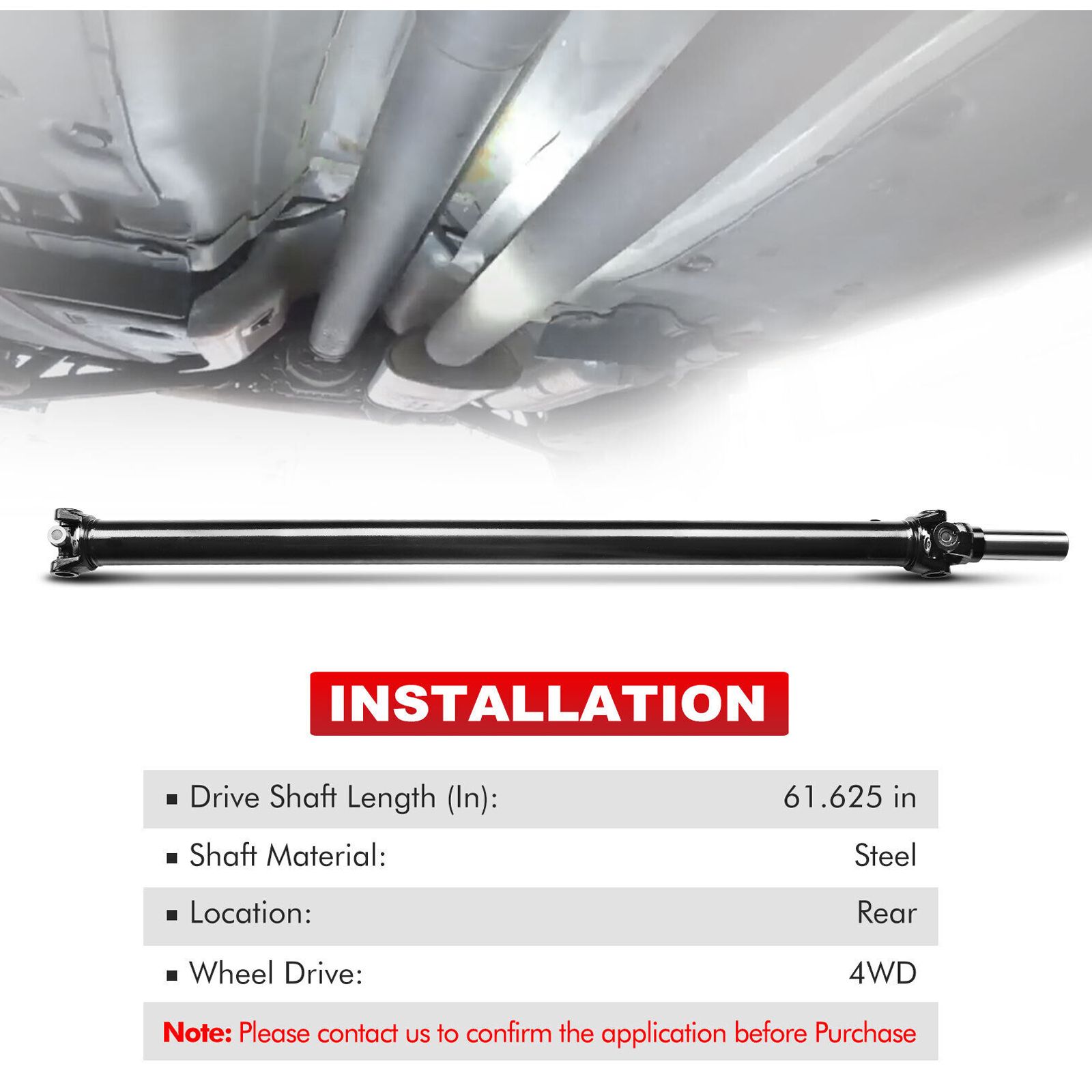 Rear Driveshaft Prop Shaft Assembly For Chevy Suburban 1500 GMC Yukon XL 1500