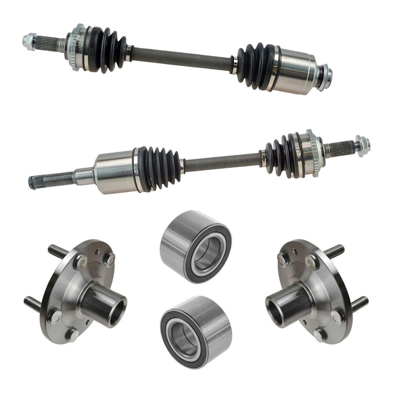 Front CV Axle Shaft Assembly Wheel Hub Bearing Set 4pc For Fusion Milan 2.5L