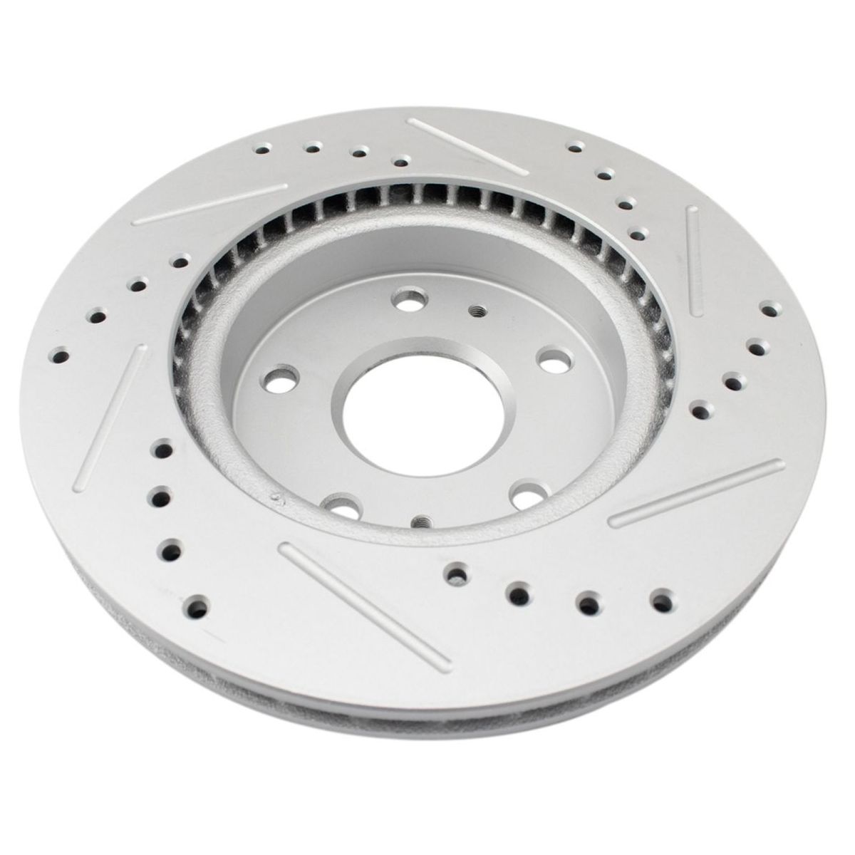 For 2007-2008 SX4 Base Drilled & Slotted Brake Rotor & Ceramic Pad Front Set