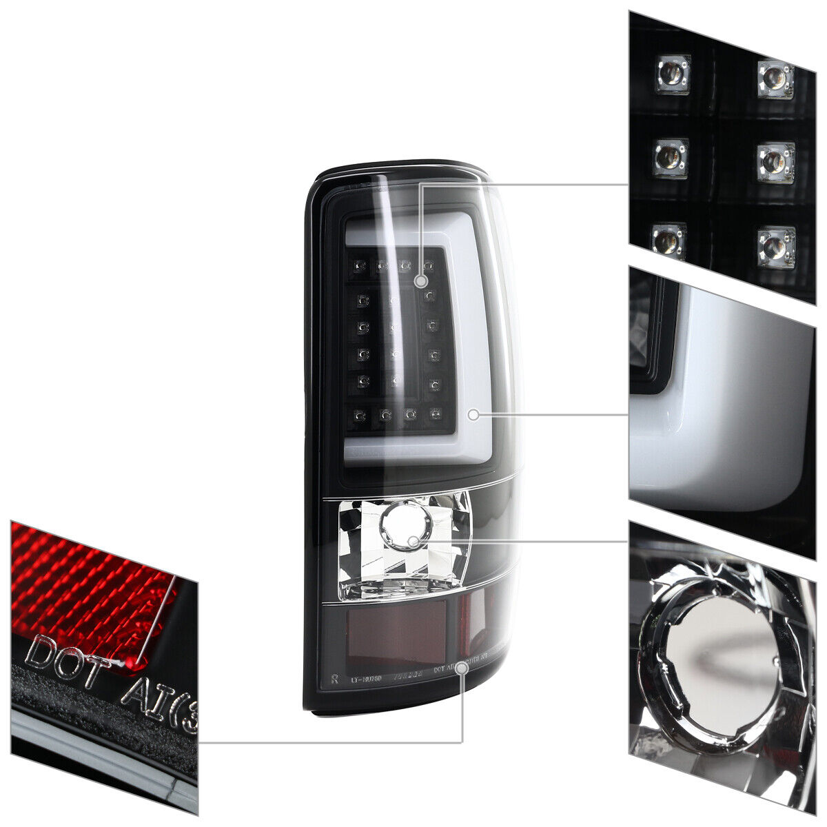 Black Tail Lights LED Bar