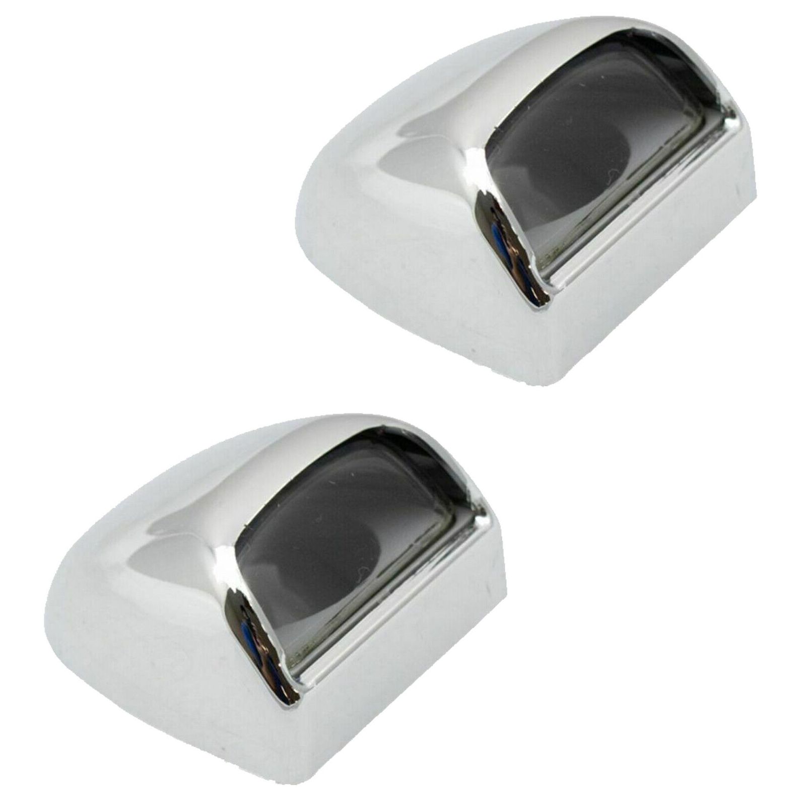 For 1999-2005 Chevrolet Silverado 1500 Rear Chrome License Plate Light Lens Set