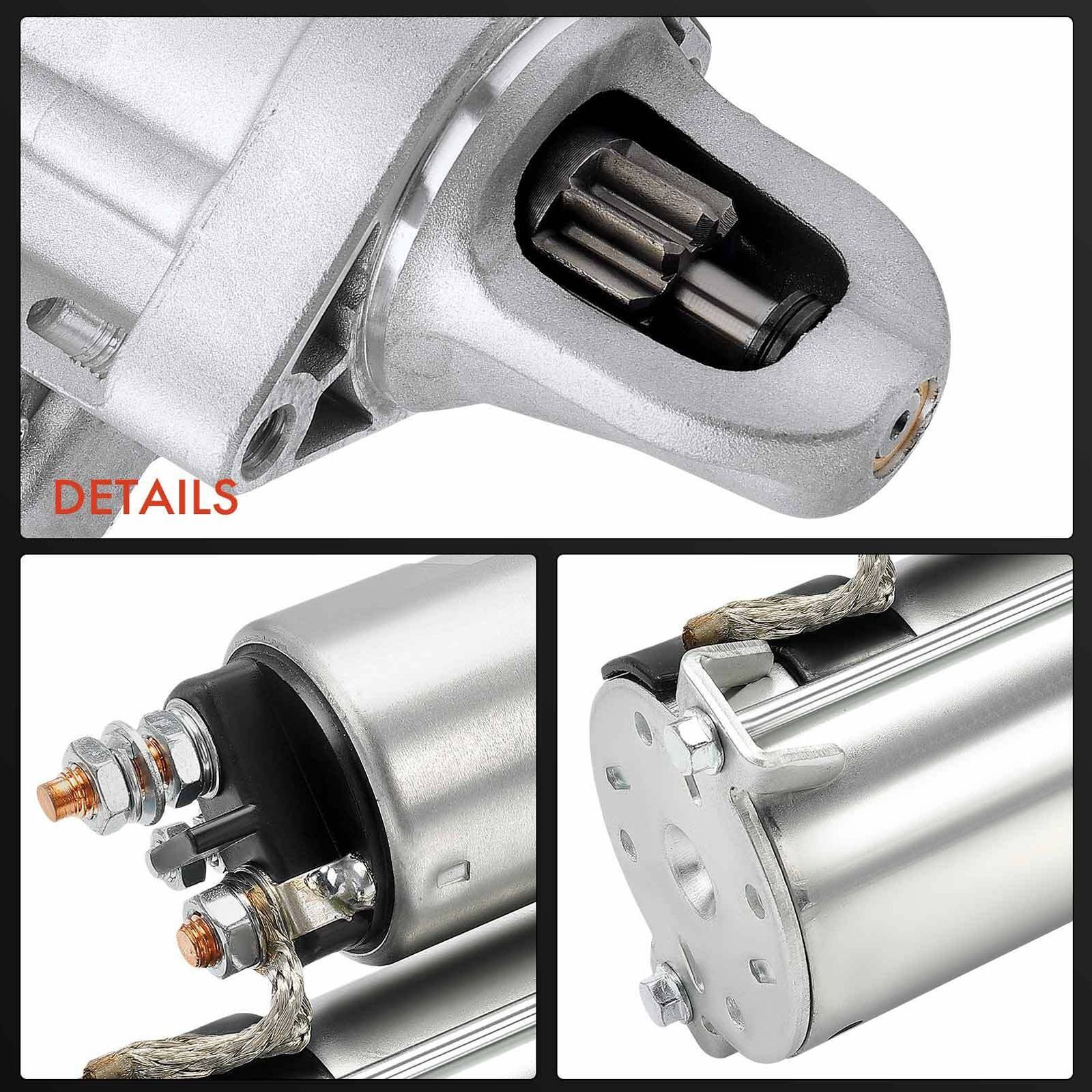 Starter Motor For 12 E550 Base Convertible 1.4kW 12 Volt CW 10-Tooth Pinion