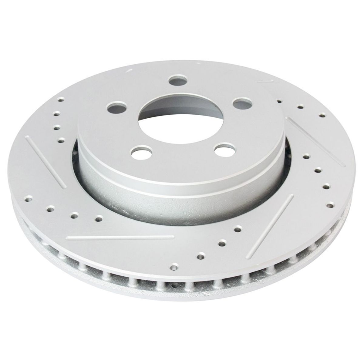 Front Posi Ceramic Brake Pad Performance Drilled Slotted Rotor Kit