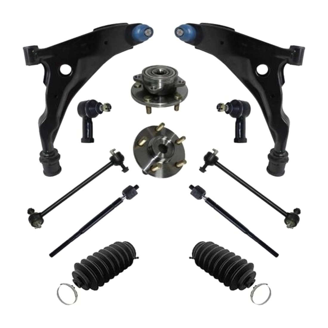 12pc Front Lower Control Arms Wheel Hub For Chrysler Sebring Dodge Stratus 2.4L