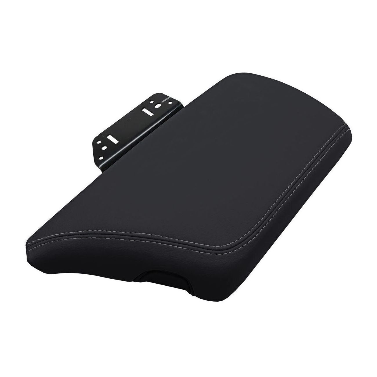 Console Lid Armrest Cover PVC Leather For Dodge Challenger 2015-2020 Gray Stitch