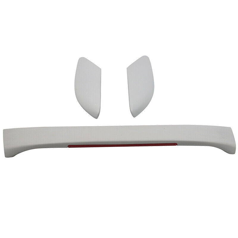 3PCS Rear Trunk Spoiler W/3rd Brake Light OE Style