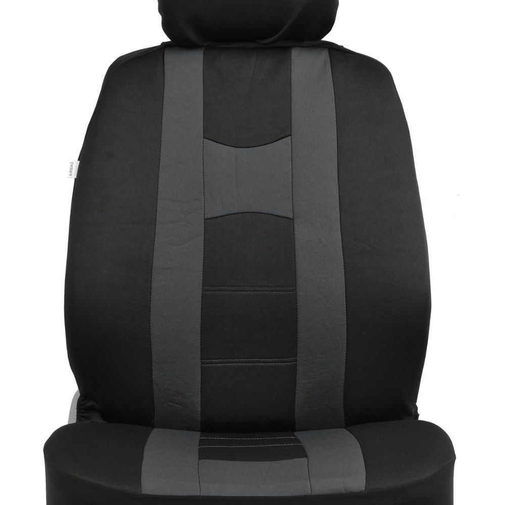 Gray Stripe Black Car Seat Covers Auto Interior For 2005 BMW 330Ci M Mesh Cloth