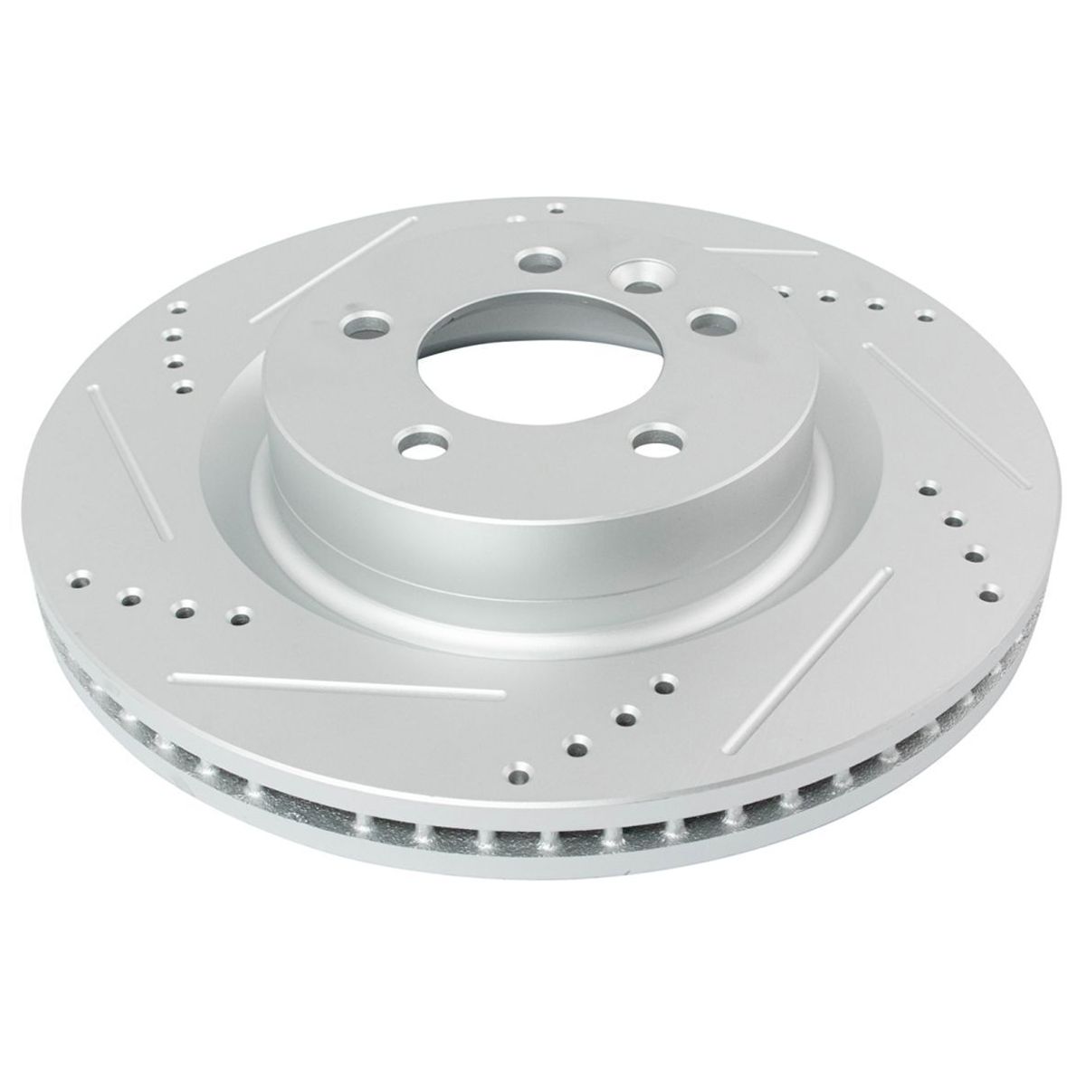Brake Rotor Drilled & Slotted Coated Front Pair For 05-09 LR3 Sport Utility SUV