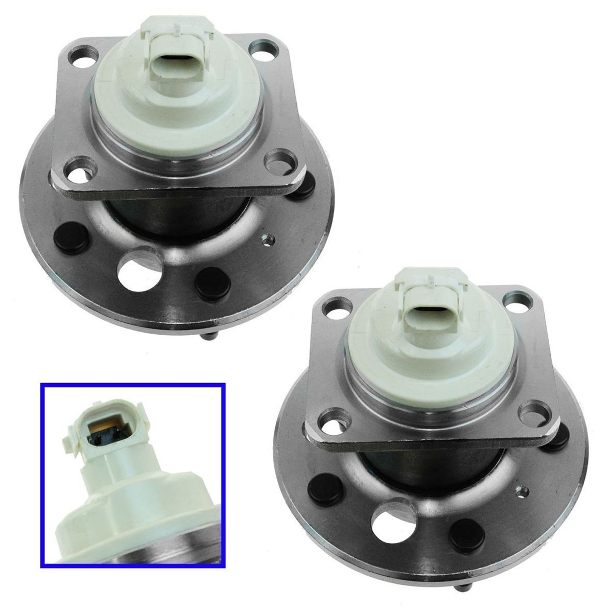 Rear Wheel Hubs & Bearings Set Of 2 For Buick Chevy Olds Pontiac W/ ABS