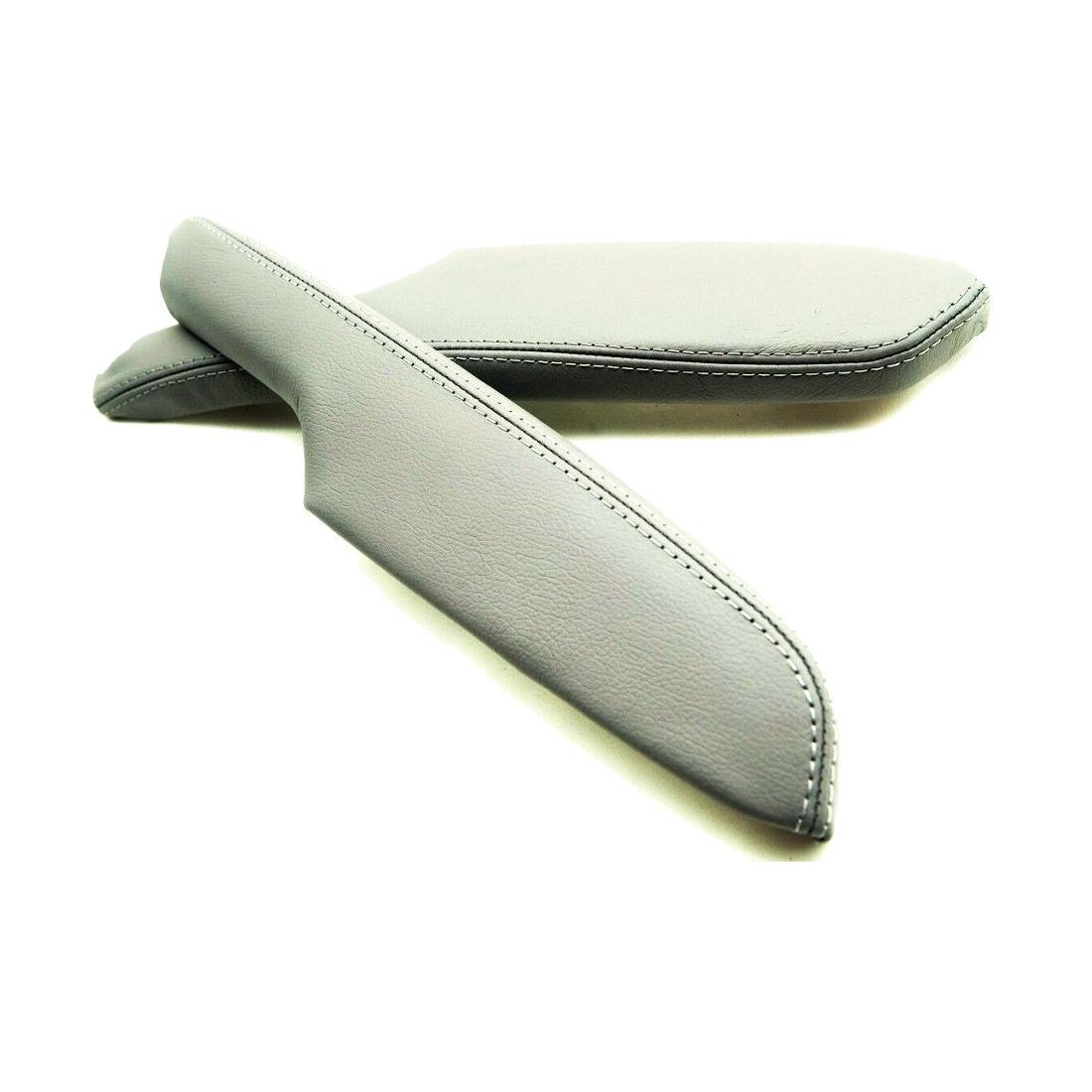 2 Pc Front Door Panel Armrest Cover PVC Leather For Honda Odyssey 2005-2010 Gray