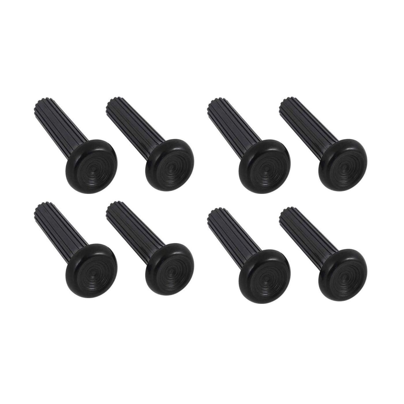4 Sets Of - Black Ribbed Plastic Door Lock Knob Set 1968-1970 Buick Chevy Olds