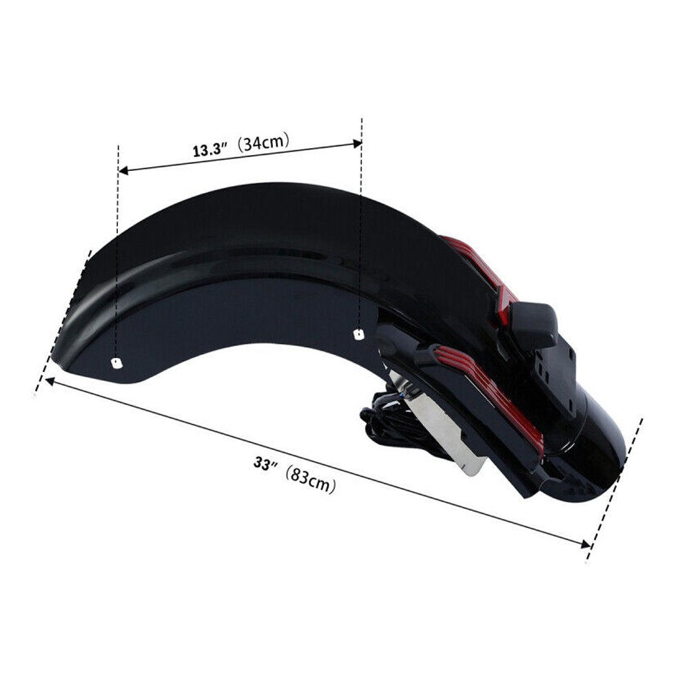 4" Stretched Saddlebag Rear Fender For Harley-Davidson CVO Street