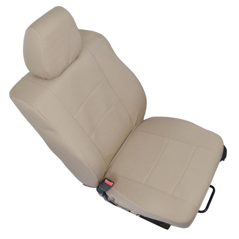 Large Seat Covers For Truck Car SUV Van - Beige NeoCloth Polyester Easy Install